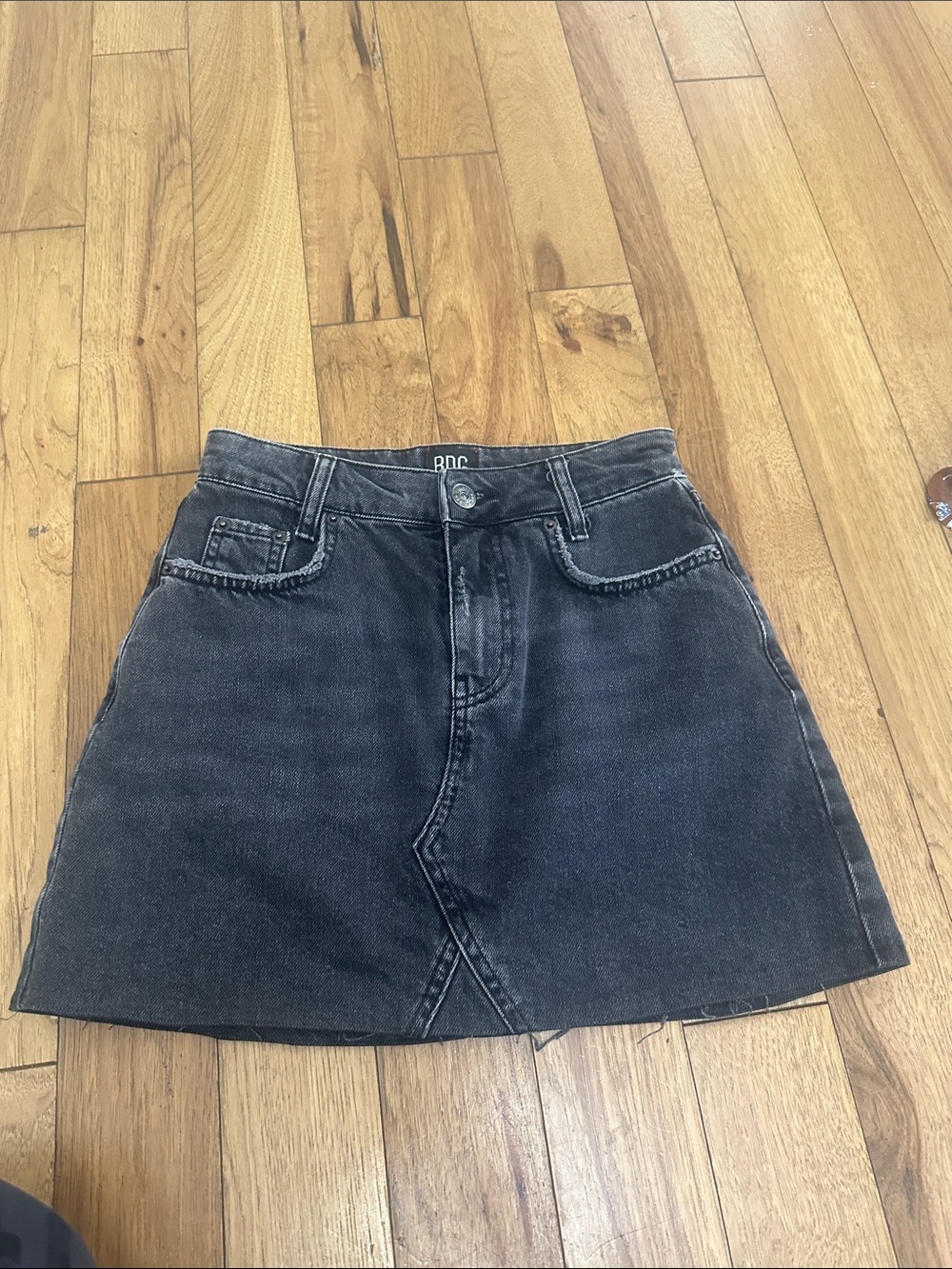 BDG urban outfitters Washed Black Denim A-Line Skirt size xs like new